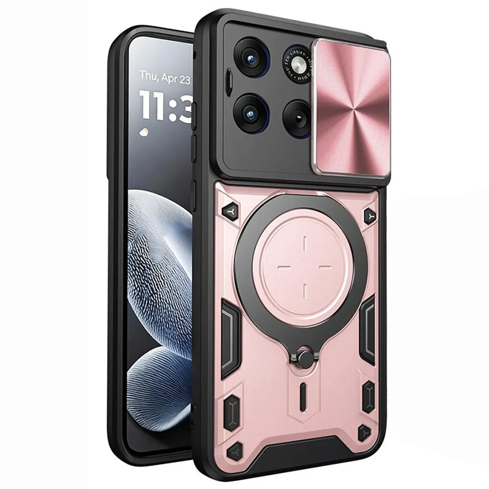 Custodia per Motorola Edge 70 Fusion, Techsuit, CamGuard Pro, Rosa Dorato - immagine 1