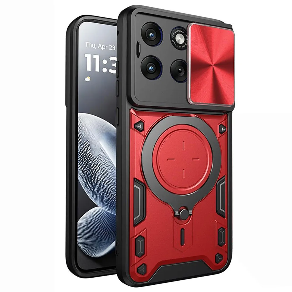 Custodia per Motorola Edge 70 Fusion, Techsuit, CamGuard Pro, Rossa - immagine 1