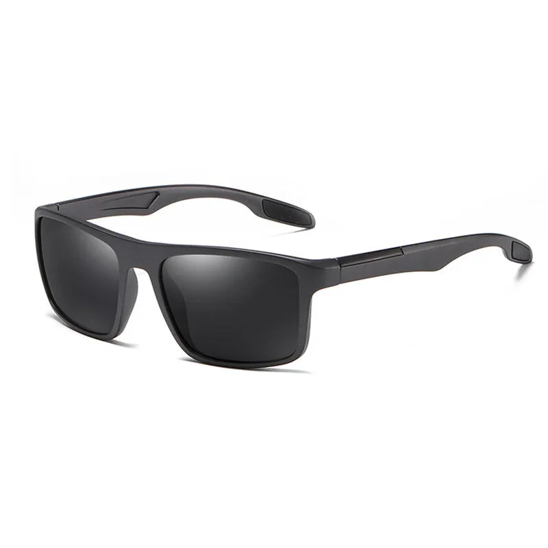 Occhiali da Sole Uomo Techsuit TR90 (MM101), Polarizzati, Protezione UV, Nero Opaco Grigio - immagine 1