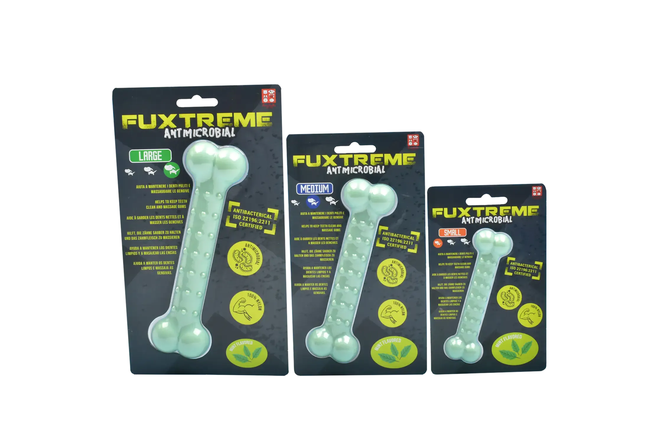 Fuxtreme Osso Antimicrobico Ferribiella Menta 11 cm - Giochi per cani - immagine 1