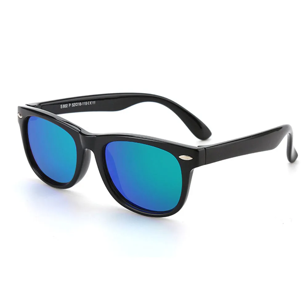 Occhiali da Sole per Bambini Techsuit D802, Polarizzati, Protezione UV, Rossi Neri Verdi - immagine 1