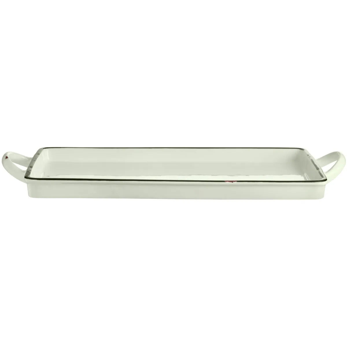 2x VEGA Ciotola Liron rettangolare; 800 ml, 33x18.5x2.5 cm (LxLxH); bianco crema/nero; rettangolare; 2 pz. / Pacco - immagine 1