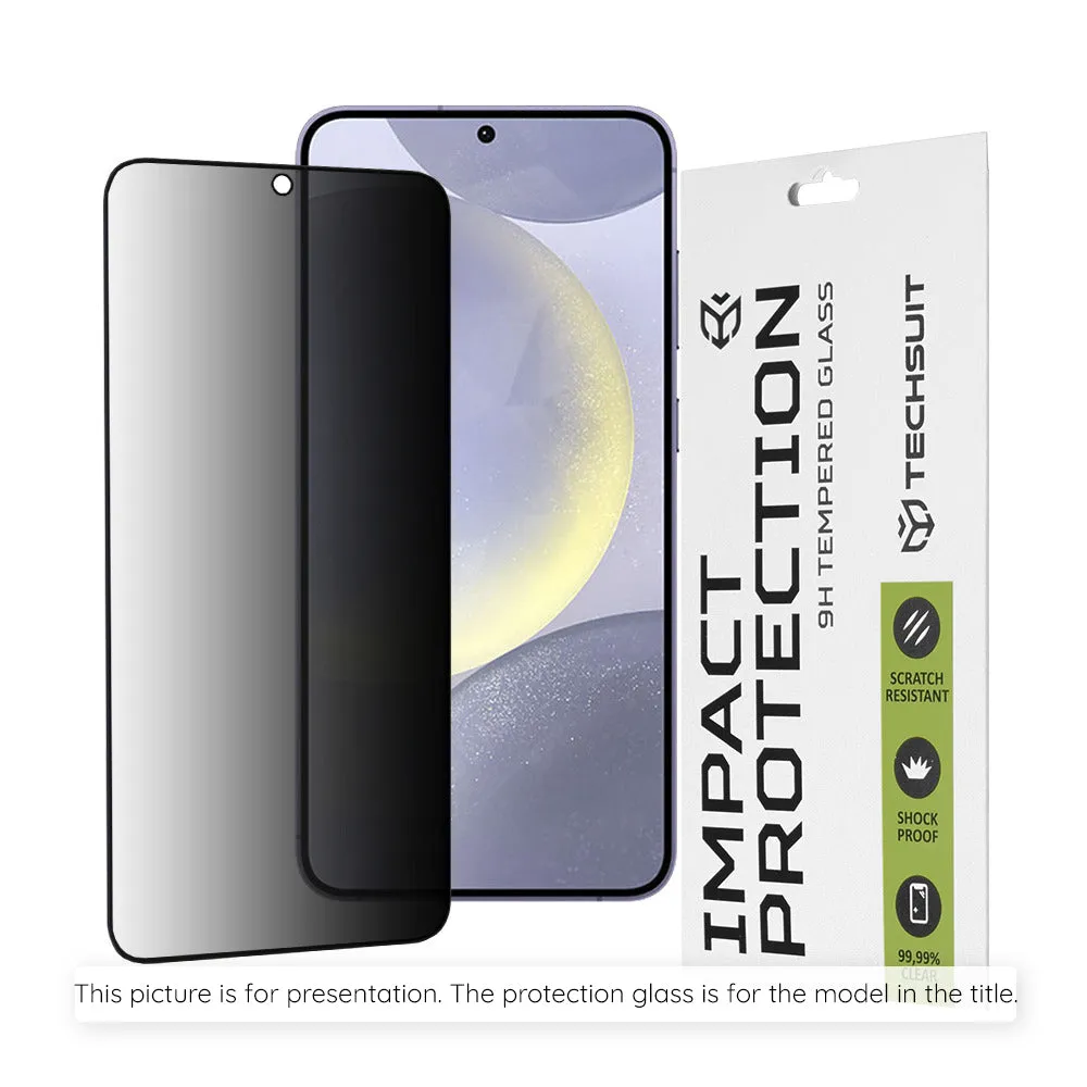 Pellicola protettiva per schermo Privacy Techsuit per Xiaomi Poco F7, Vetro temperato, Full Glue, 111D - immagine 1