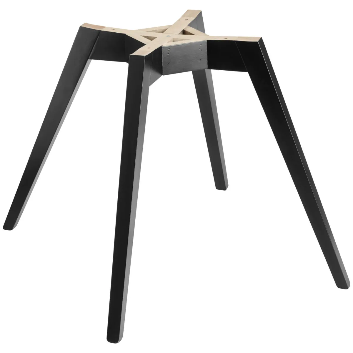 2x VEGA Struttura sedia Milaria in legno; 52x53.5x44 cm (LxPxH); nero; 2 pz. / Pacco - immagine 1