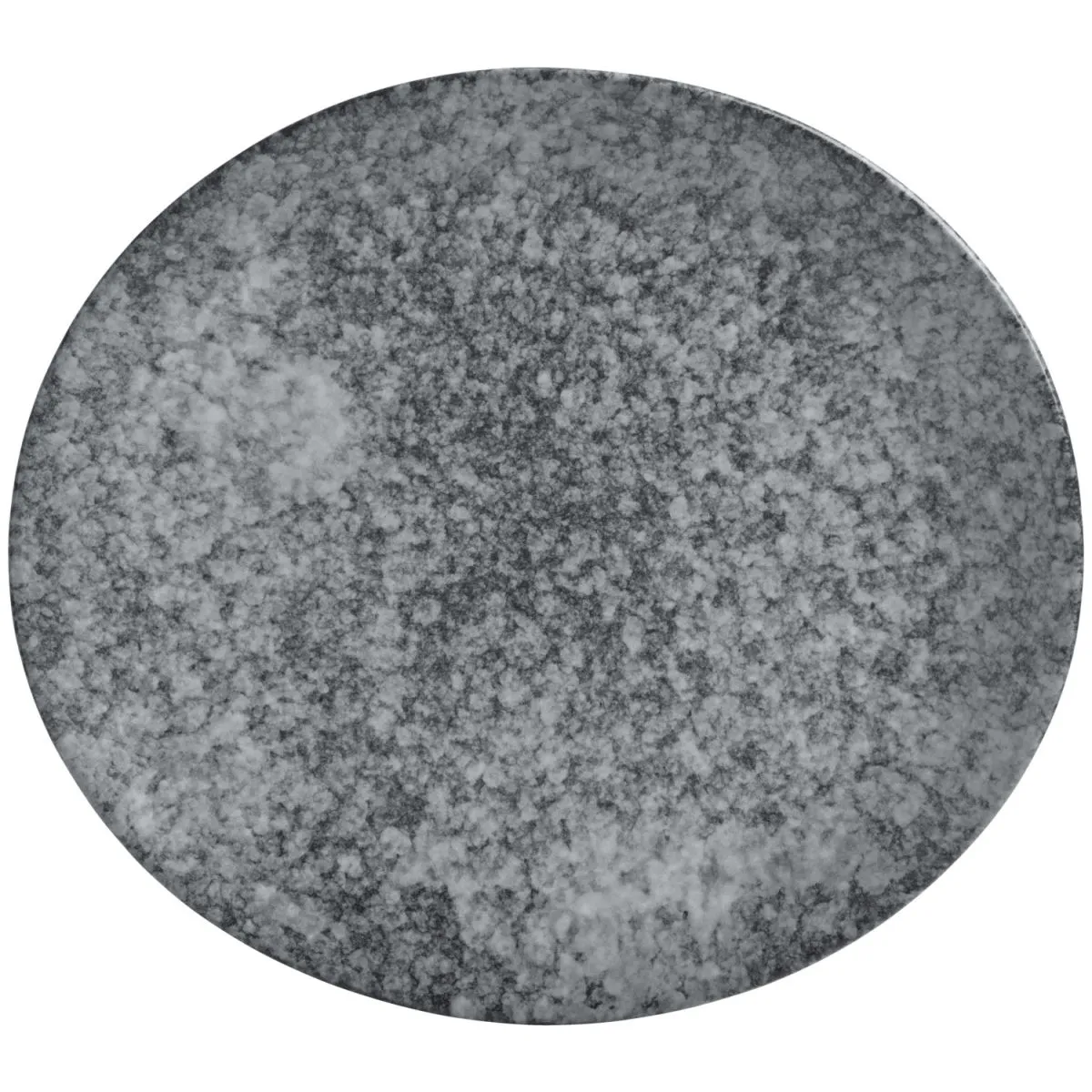 6x VEGA Piatto Mamoro piano, forma organica; 25.5x23x2.5 cm (LxLxH); nero/bianco; organica; 6 pz. / Pacco - immagine 1