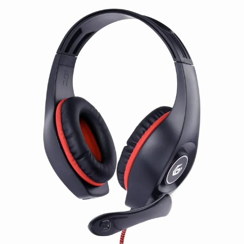 Cuffie da gioco Gembird GHS-05-R con controllo del volume Rosso/Nero - immagine 1