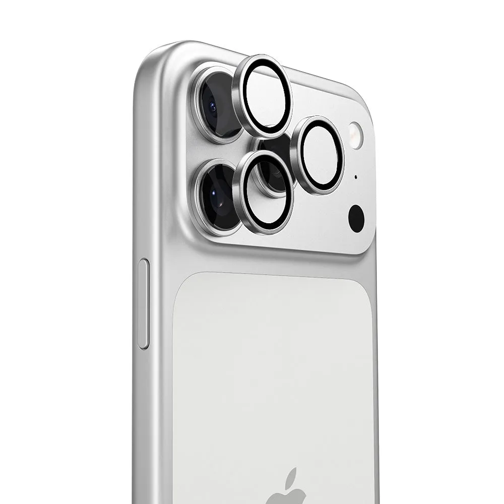 Pellicola protettiva per fotocamera posteriore Torras Lensguard per Apple iPhone 17 Pro Max / 17 Pro, vetro temperato, argento - immagine 1