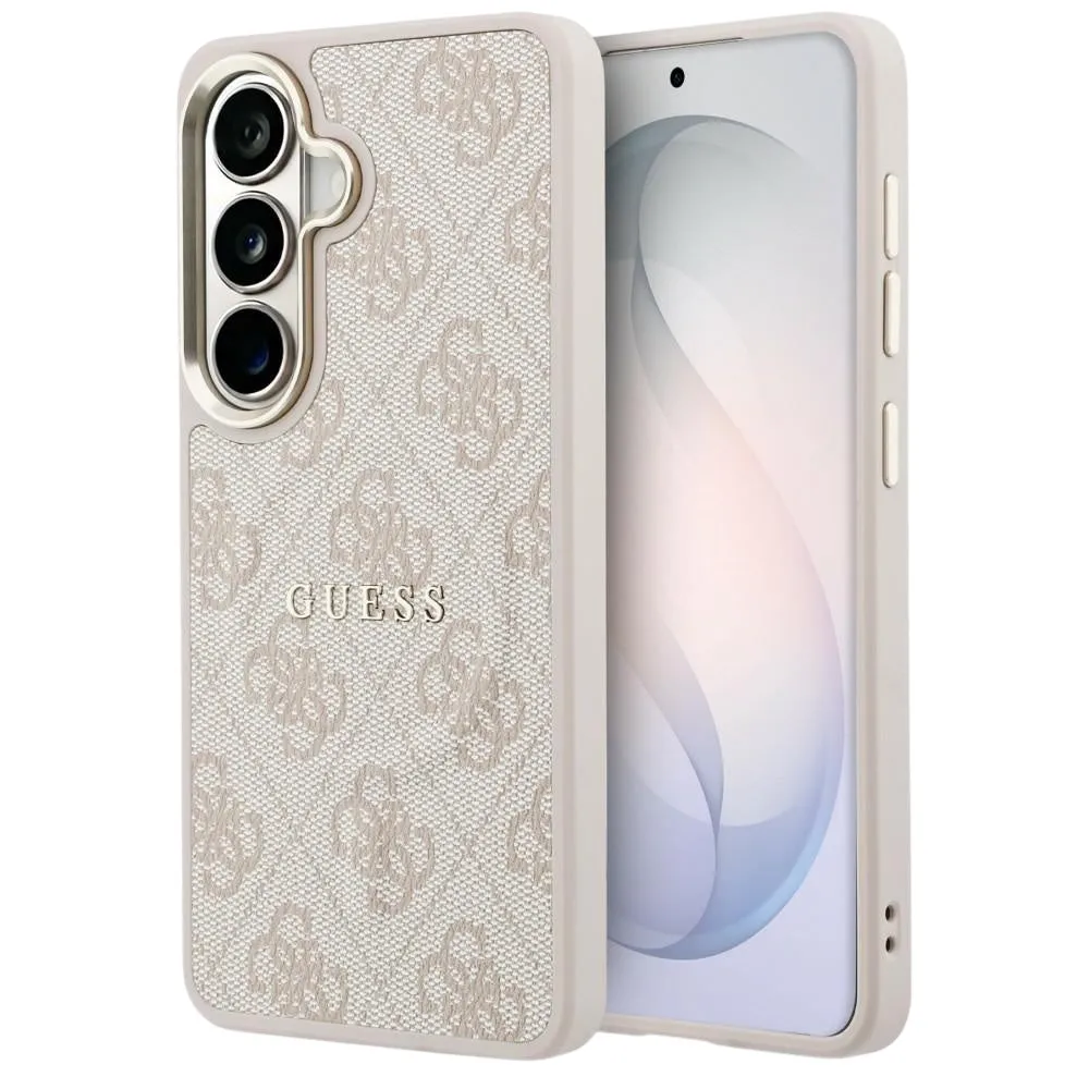 Custodia MagSafe per Samsung Galaxy S26 S942, Guess, 4G Embossed Ring, Rosa - immagine 1
