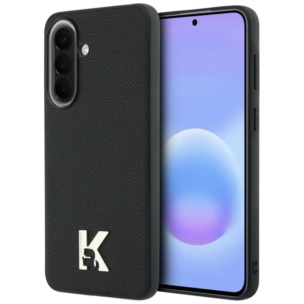 Custodia per Samsung Galaxy A37 5G, Karl Lagerfeld, Logo Karl Head, Nera - immagine 1