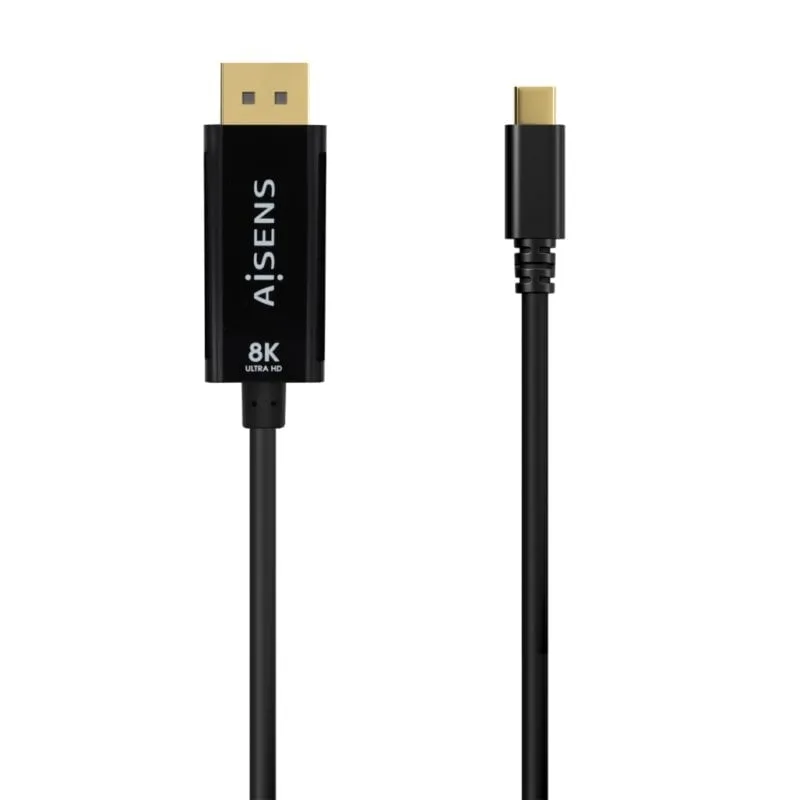 Aisens A109-0688 Cavo convertitore USB-C maschio a DisplayPort maschio 0,8 m Nero - immagine 1