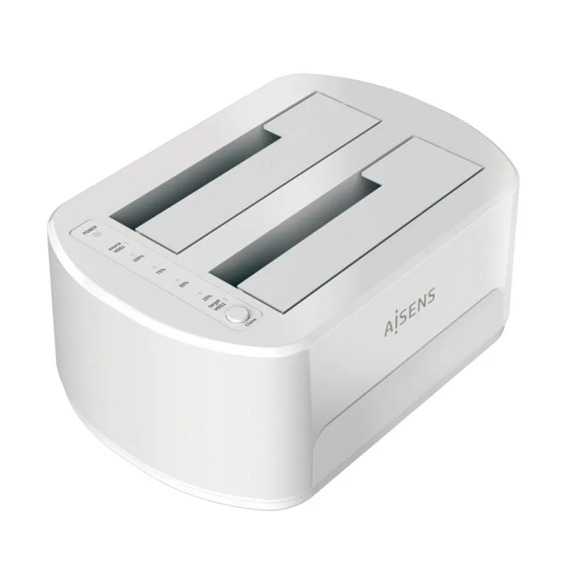 Aisens ASDS-D02W Docking Station per dischi rigidi da 2,5"/3,5" Bianco - immagine 1