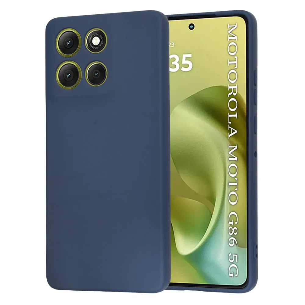 Custodia per Motorola Moto G86, Techsuit, SoftFlex, Blu scuro - immagine 1