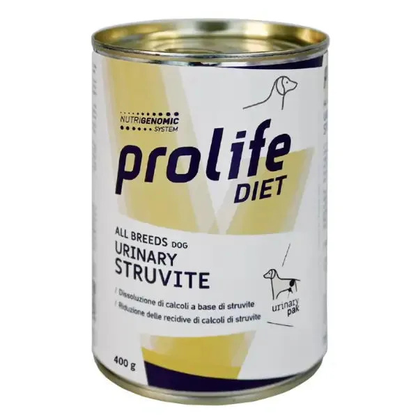 Prolife Veterinary Diet Urinary Struvite Dog All Breeds 400 gr Pollo - confezione da 6 pezzi - Dieta veterinaria per cani - immagine 1