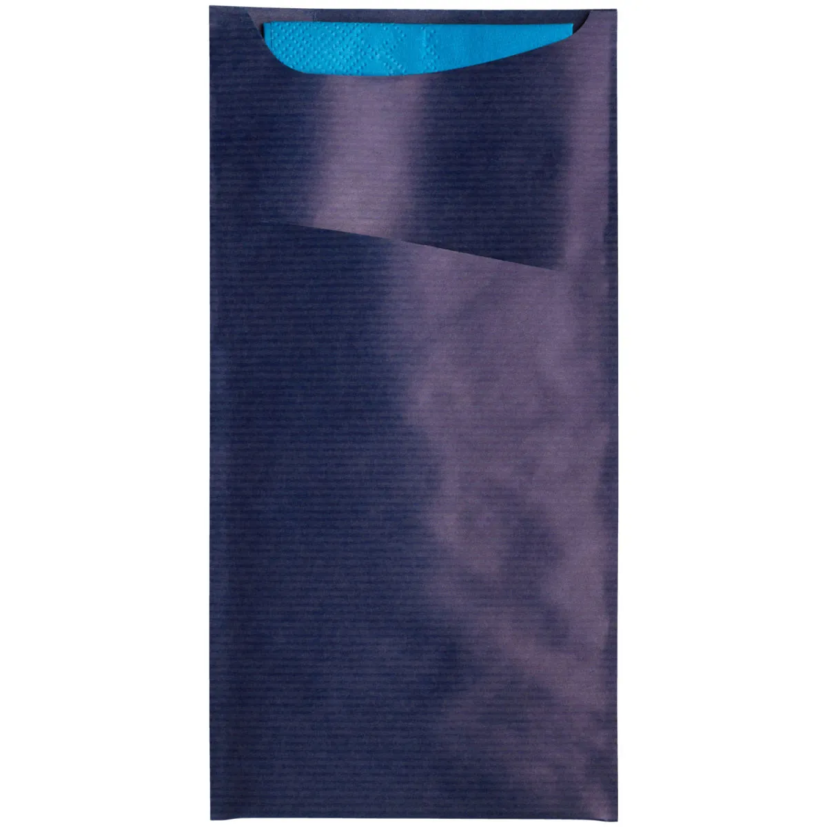 100x GARCIA DE POU Portaposate con tovagliolo Besta; 11.2x22.5 cm (LxL); blu; 100 pz. / Pacco - immagine 1