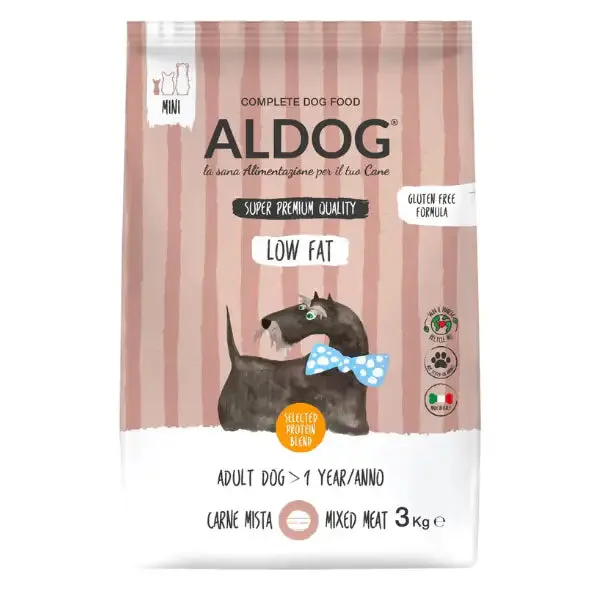 Aldog Low Fat Adult Mini e Senior Gluten Free 3 kg - Croccantini per cani - immagine 1