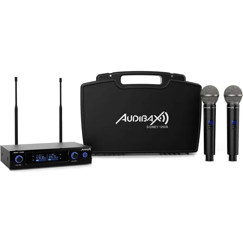 Microfono Audibax Sidney 1250 B UHF Dual Cardioide con valigetta - immagine 1