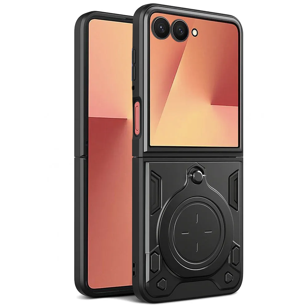Custodia per Samsung Galaxy Z Flip7 F766, Techsuit, CamGuard Pro, Nera - immagine 1