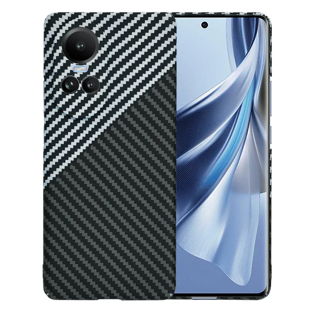 Custodia per Oppo Reno10 / Reno10 Pro, Techsuit, Carbonite FiberShell, Nero Grigio - immagine 1