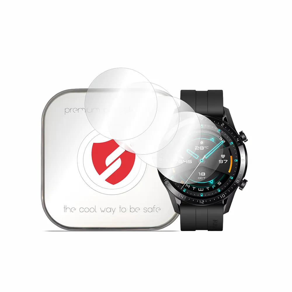 Pellicola Protettiva Smart Protection Premium Classic per Huawei Watch GT 2 46mm, Set da 4 pezzi, Plastica - immagine 1