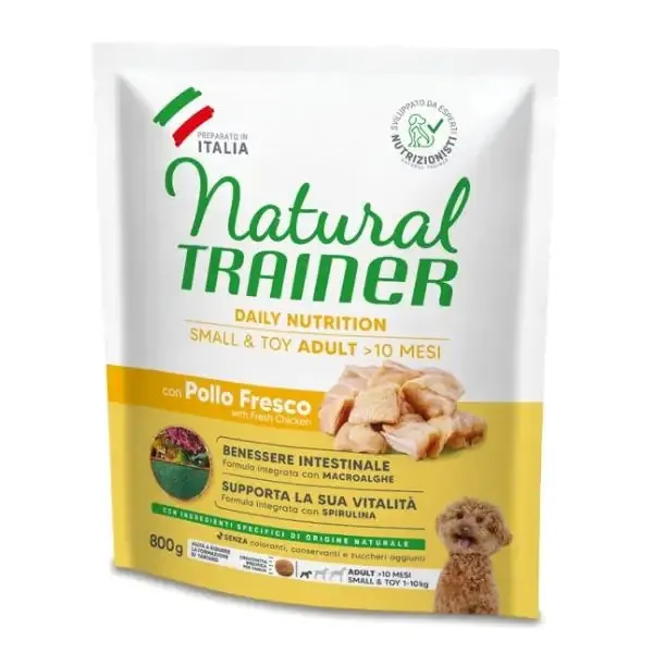 Natural Trainer Daily Nutrition Small&Toy Adult con Pollo fresco 800 gr - Croccantini per cani - immagine 1