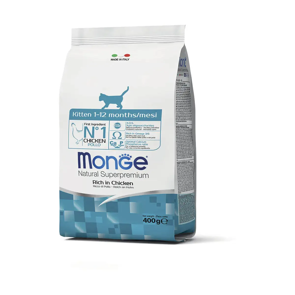 Monge Natural Superpremium Kitten Pollo 400 gr - Croccantini per gatti - immagine 1