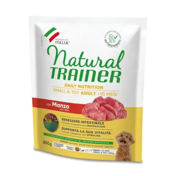 Natural Trainer Daily Nutrition Small&Toy Adult con Manzo 800 gr - Croccantini per cani - immagine 1