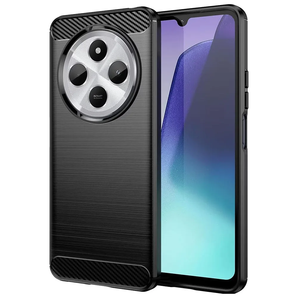 Custodia per Xiaomi Poco C75 / Redmi 14C, Techsuit, Carbonio, Nera - immagine 1