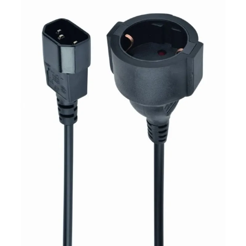 Gembird PC-SFC14M-01 Cavo adattatore di alimentazione da C14 a Schuko maschio/femmina 0,15 m - immagine 1