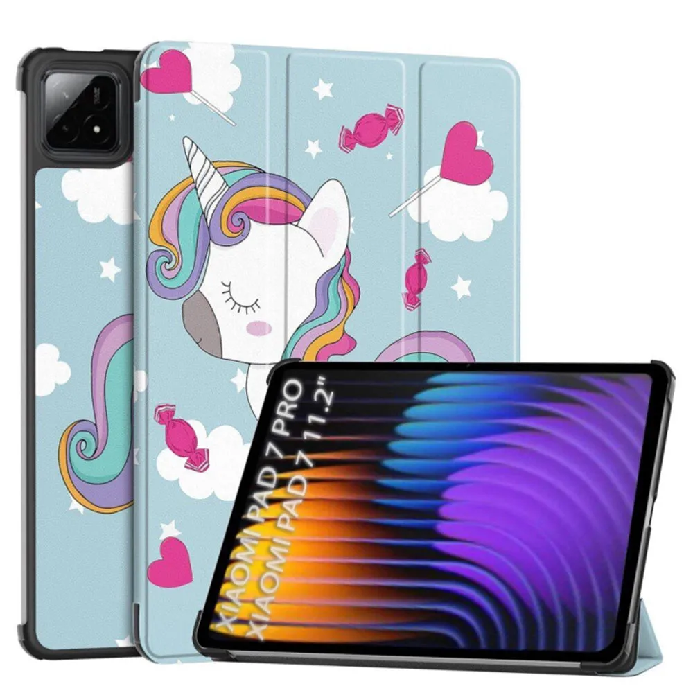 Custodia per Xiaomi Pad 7 / 7 Pro, Techsuit, FoldPro Unicorn, Multicolore - immagine 1