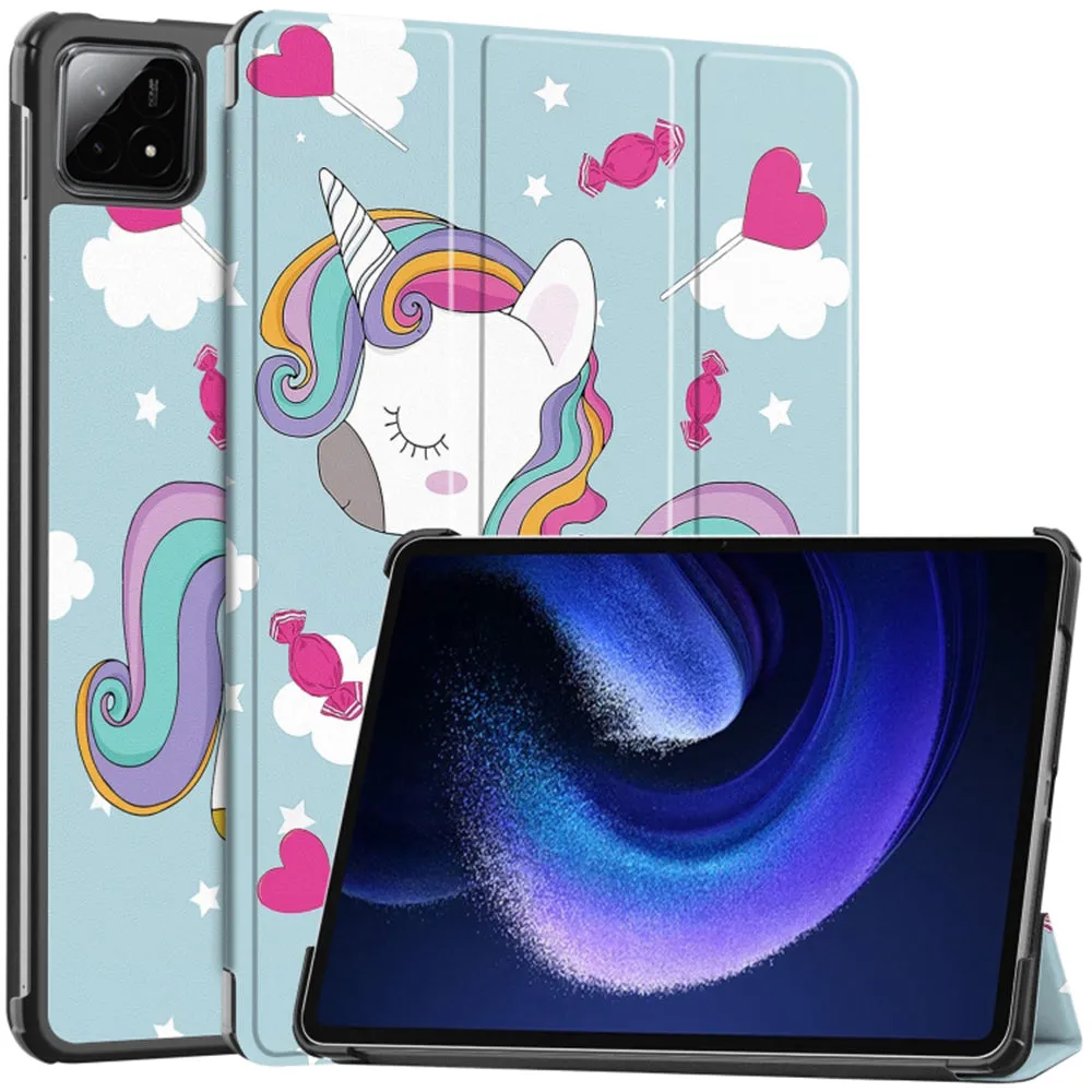 Custodia per Xiaomi Pad 6S Pro 12.4, Techsuit, FoldPro Unicorn, Multicolore - immagine 1