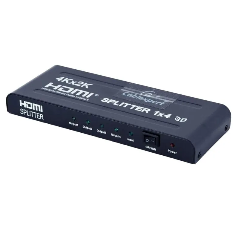 Gembird DSP-4PH4-02 Splitter HDMI 4 porte Nero - immagine 1