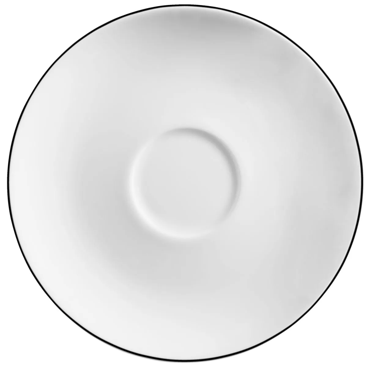 6x VEGA Piattino per tazzina caffè Bellino; 12 cm (Ø); bianco/nero; rotonda; 6 pz. / Pacco - immagine 1