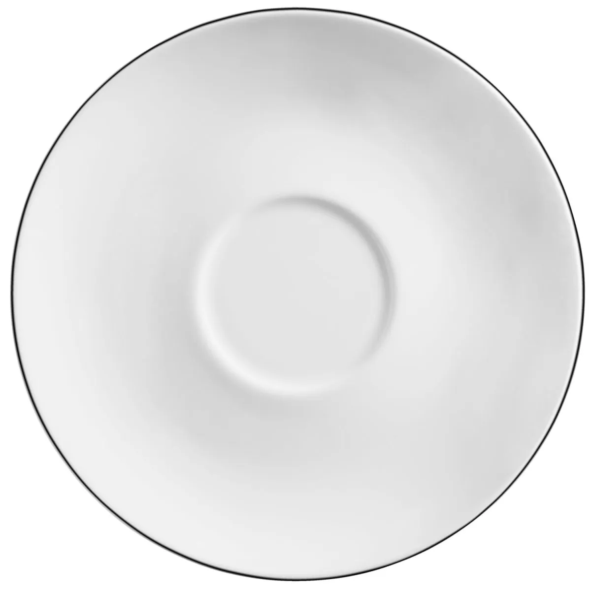 6x VEGA Piattino per tazza cappuccino Bellino; 15 cm (Ø); bianco/nero; rotonda; 6 pz. / Pacco - immagine 1