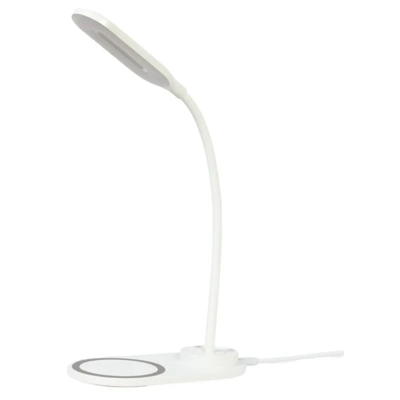 Lampada da scrivania Gembird con caricabatterie wireless bianco - immagine 1