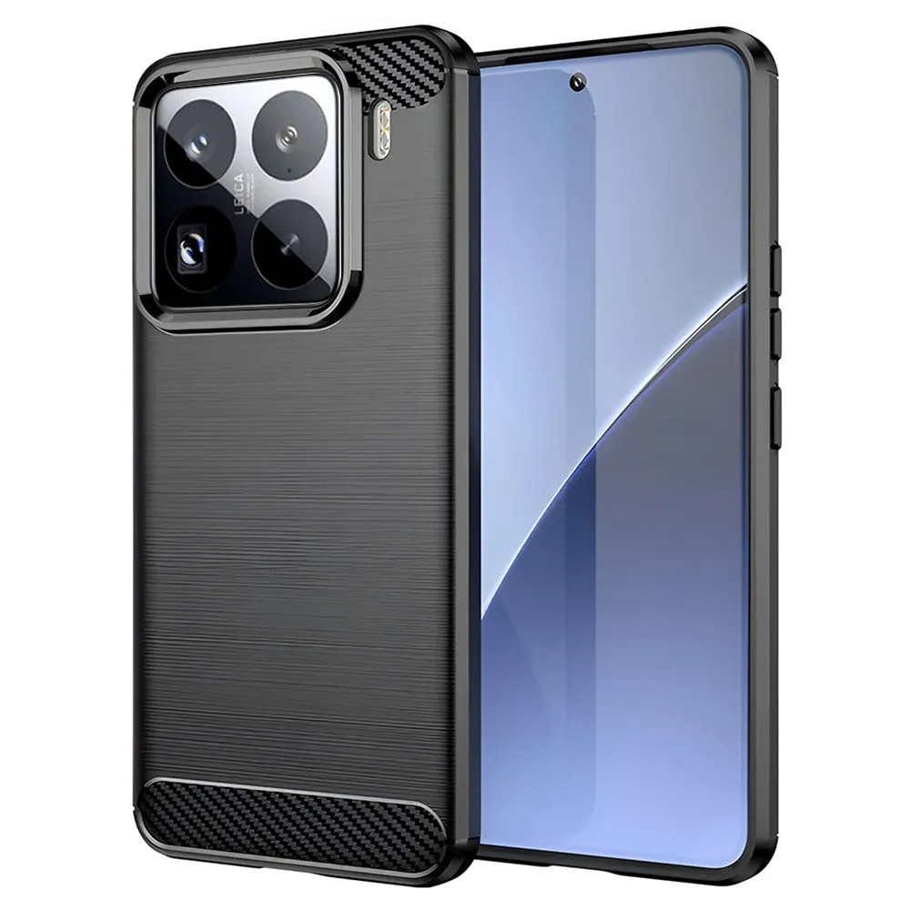 Custodia per Xiaomi 15 Pro, Techsuit, Carbonio, Nera - immagine 1