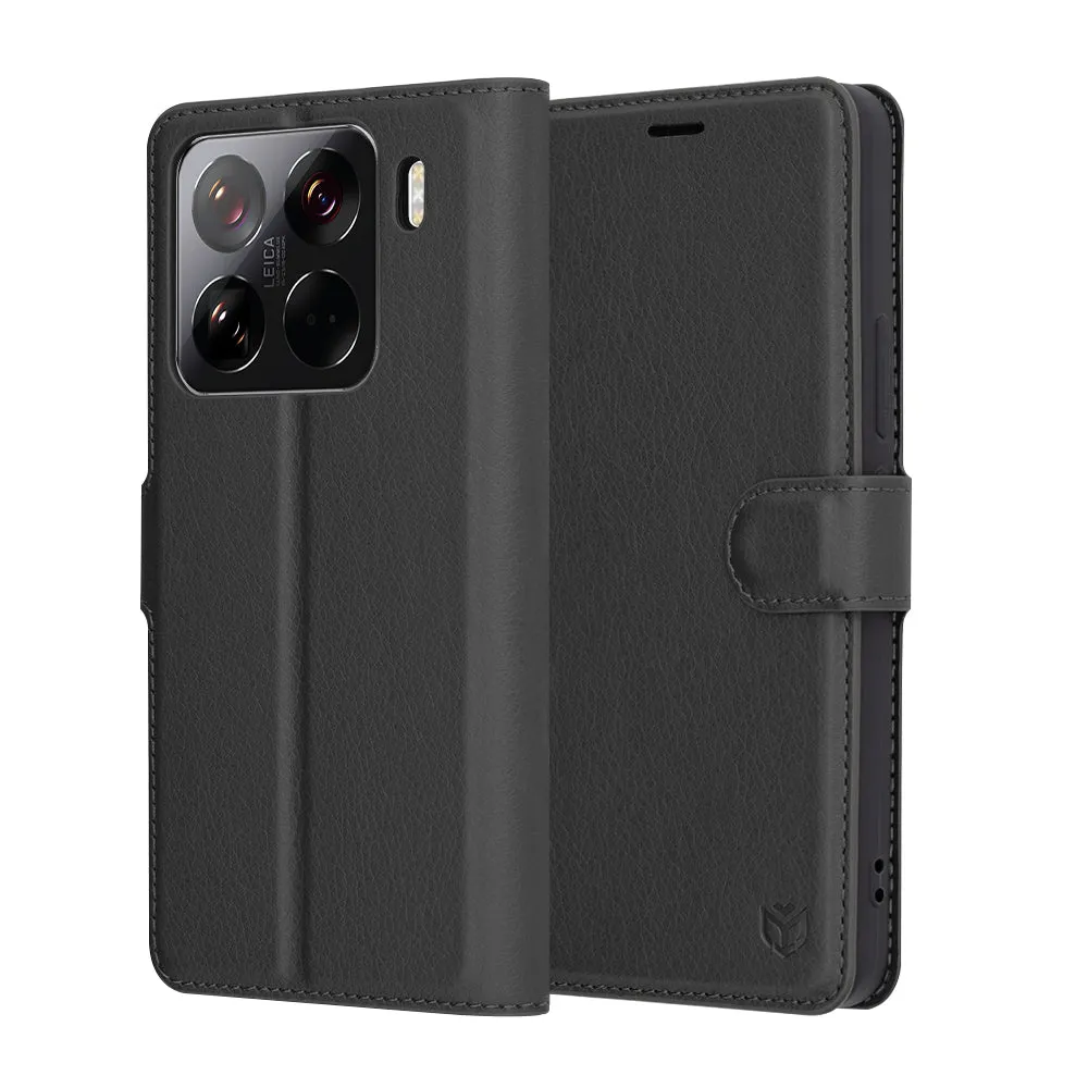Custodia per Xiaomi 15 Pro, Techsuit, Leather Folio, Nera - immagine 1