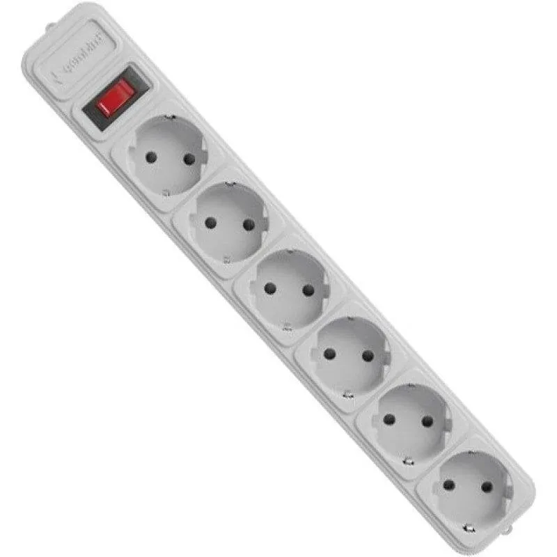 Multipresa Gembird SPG6-B-10C 6 prese protezione interruttore cavo 3 m - immagine 1
