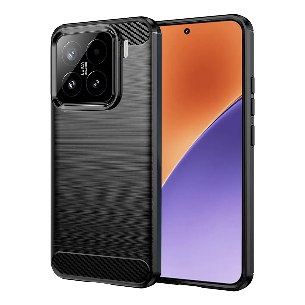 Custodia per Xiaomi 15, Techsuit, Carbonio, Nera - immagine 1