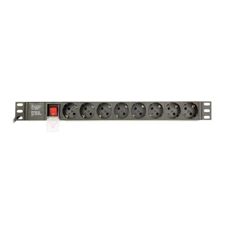 Gembird EG-PDU-014 Multipresa per rack PDU 1U 8 prese Schuko 3m - immagine 1