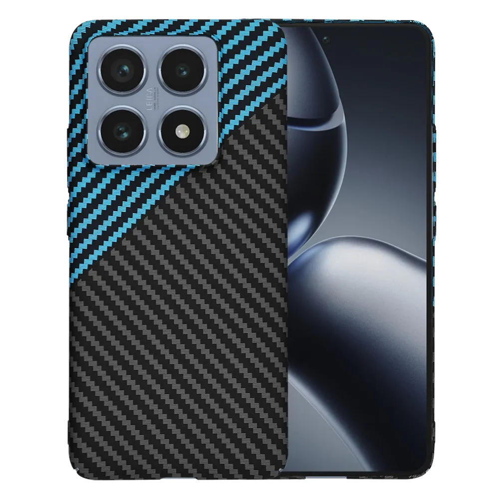 Custodia per Xiaomi 14T Pro, Techsuit, Carbonite FiberShell, Nero Bleu - immagine 1