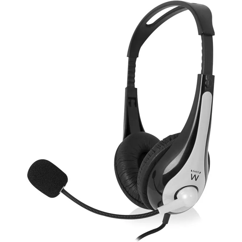 Ewent EW3565 cuffia e auricolare Cablato A Padiglione Musica e Chiamate USB tipo A Nero, Bianco - immagine 1