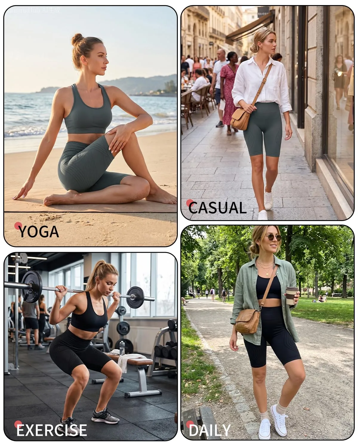 Legging Anti Cellulite Donna, Compressione Anti Cellulite Leggings Snellenti, Push Up Vita Alta, Pantaloni Sportivi Yoga Fitness, S - immagine 2