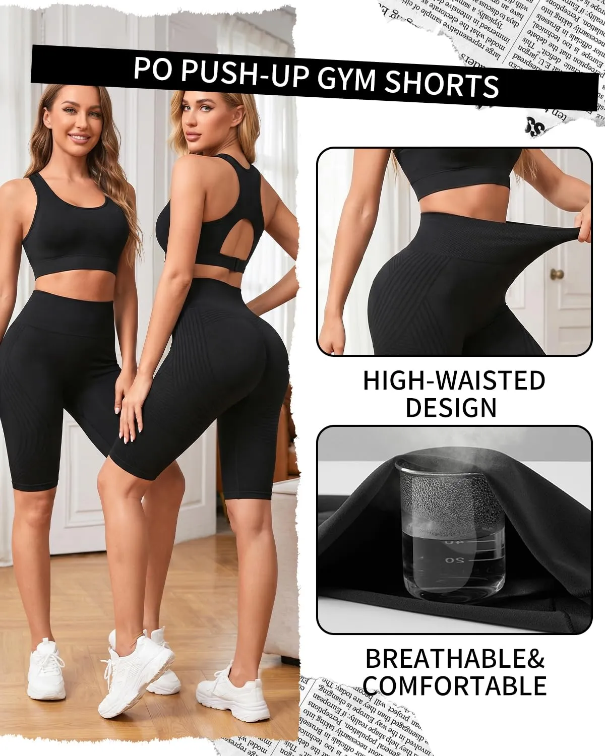 Legging Anti Cellulite Donna, Compressione Anti Cellulite Leggings Snellenti, Push Up Vita Alta, Pantaloni Sportivi Yoga Fitness, XL - immagine 4