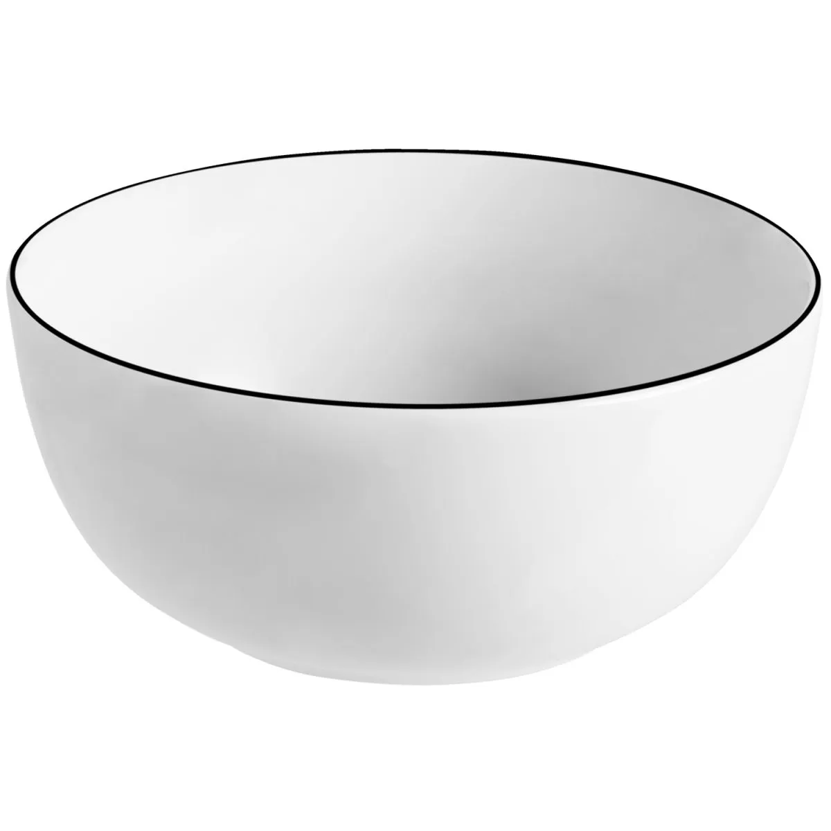 6x VEGA Ciotola Bellino; 470 ml, 13x5.7 cm (ØxH); bianco/nero; rotonda; 6 pz. / Pacco - immagine 1