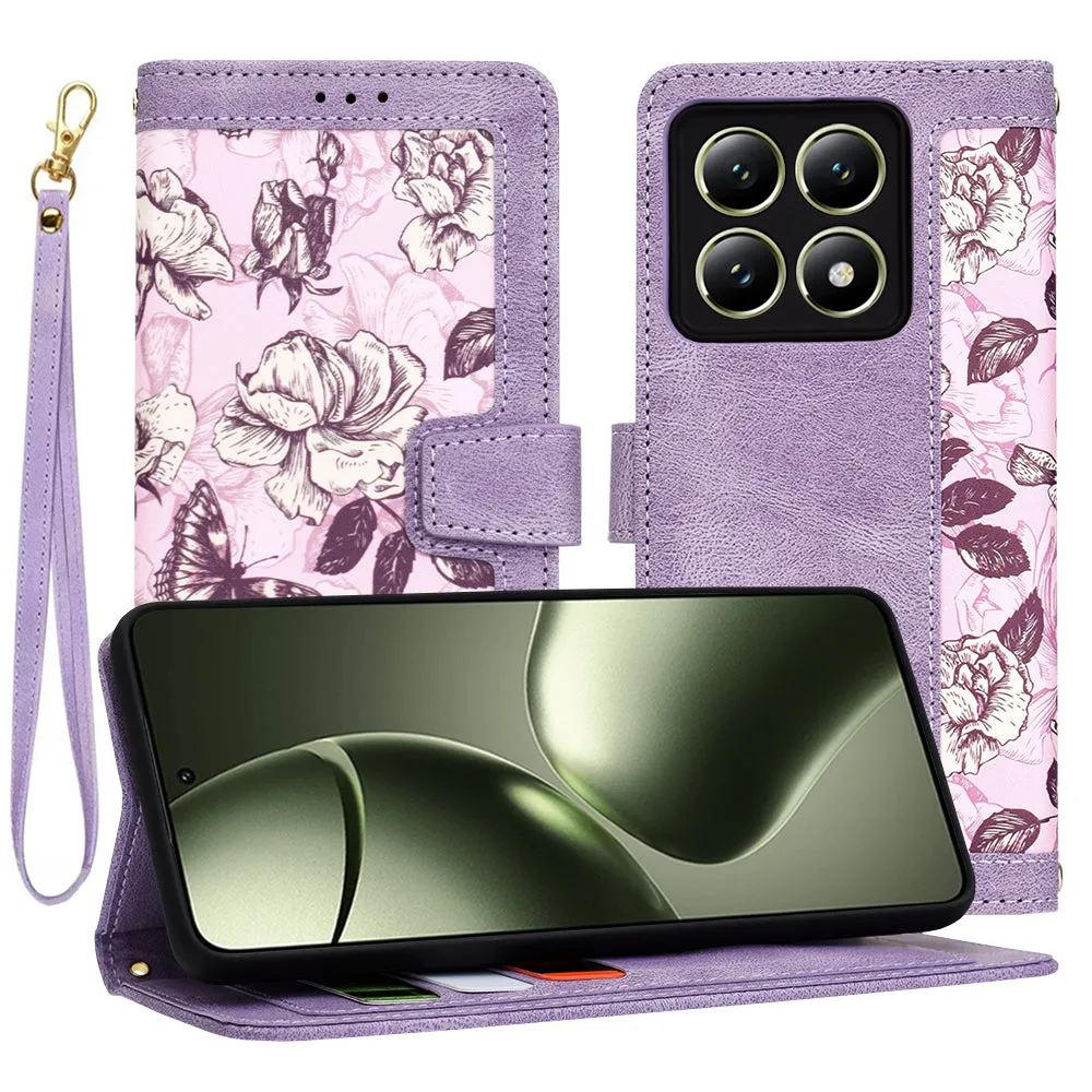 Custodia per Xiaomi 14T, Techsuit, FlipCraft, Viola - immagine 1