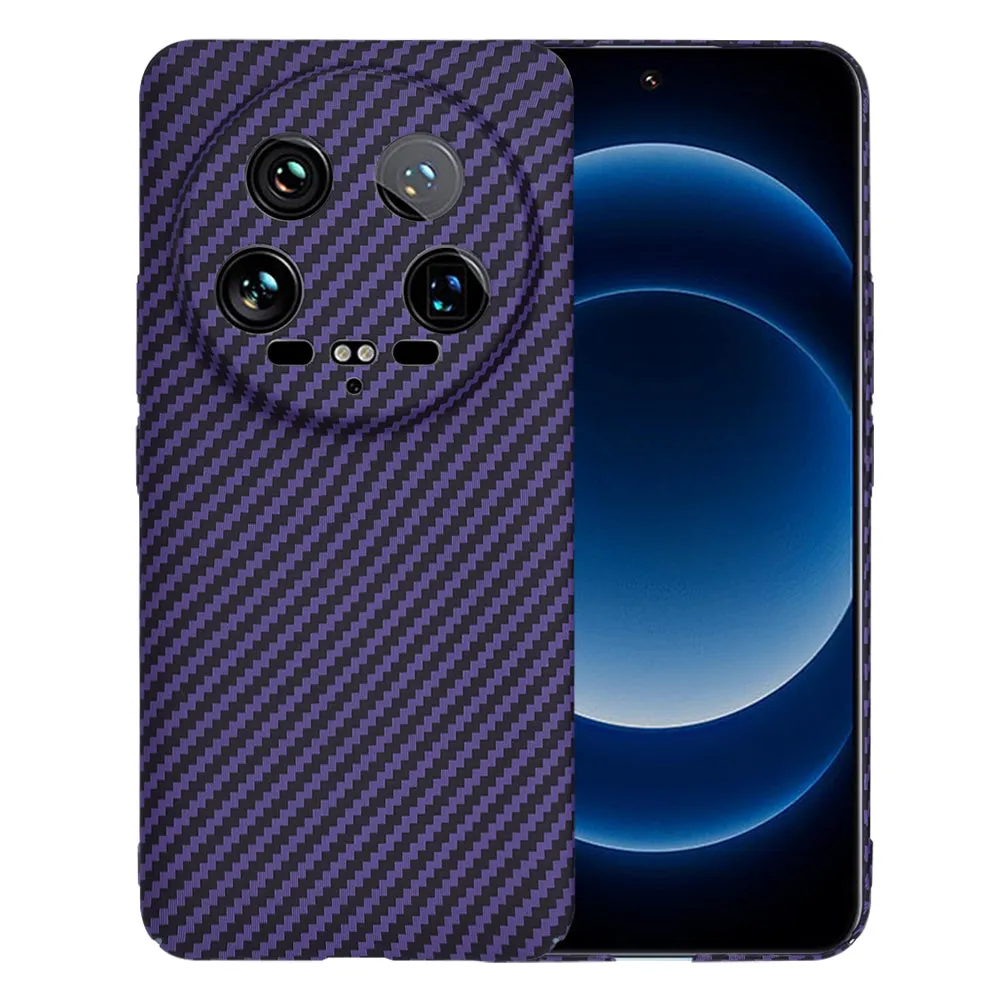 Custodia per Xiaomi 14 Ultra, Techsuit, Carbonite FiberShell, Viola - immagine 1