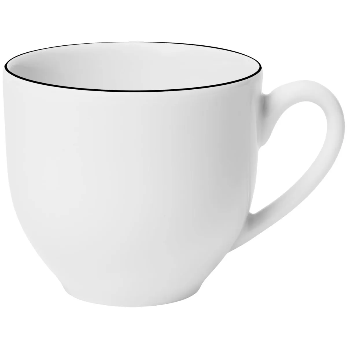 6x VEGA Tazzina caffè Bellino; 100 ml, 6.2x5.5 cm (ØxH); bianco/nero; rotonda; 6 pz. / Pacco - immagine 1