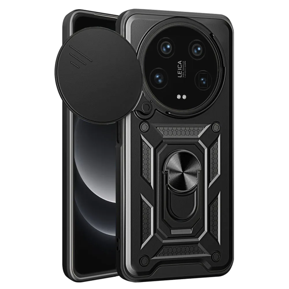 Custodia per Xiaomi 14 Ultra, Techsuit, CamShield, Nera - immagine 1