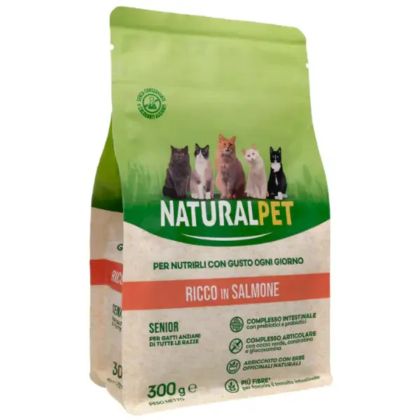 NaturalPet Cat Senior Salmone 300 gr - immagine 1