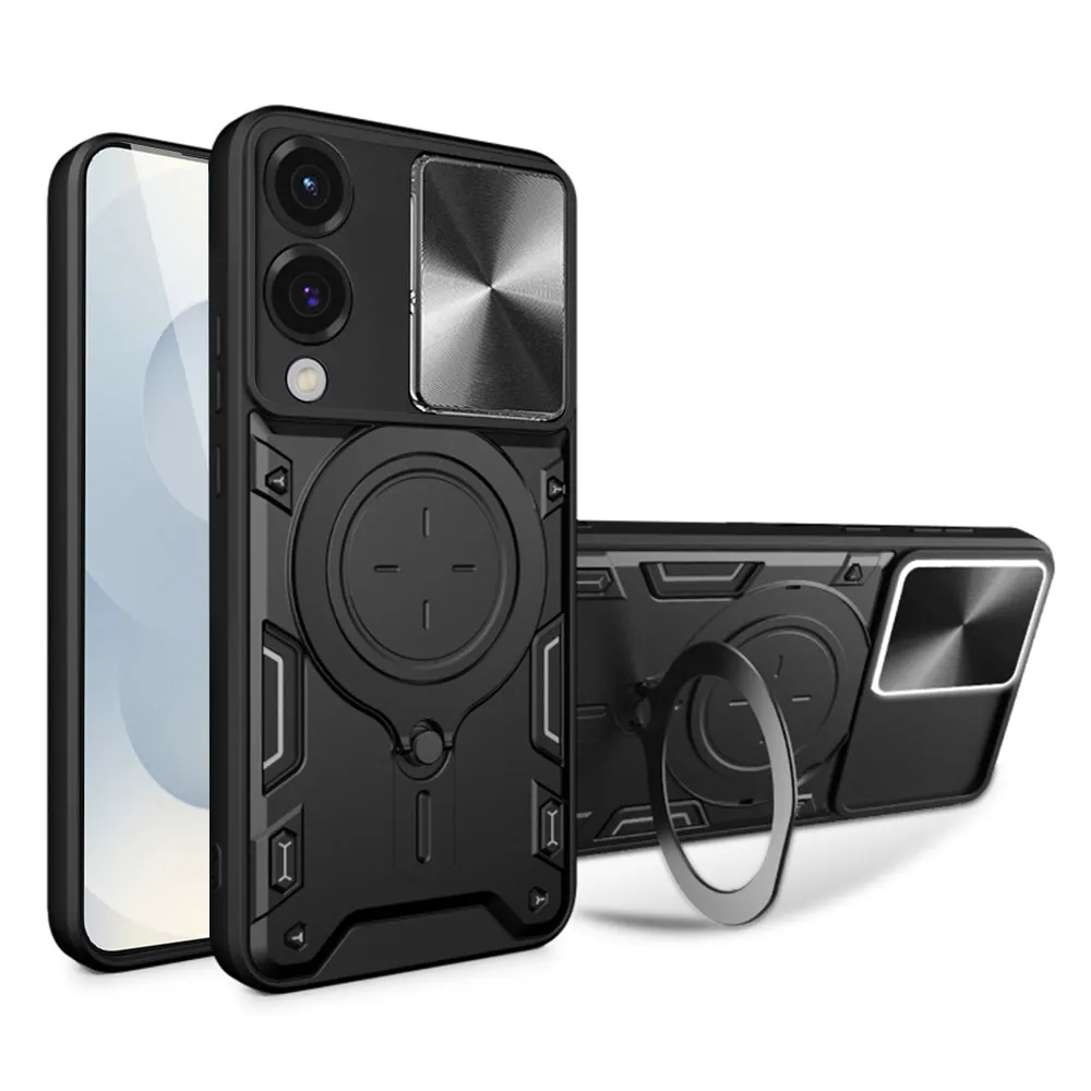Custodia per Samsung Galaxy S25 Edge S937, Techsuit, CamGuard Pro, Nera - immagine 1